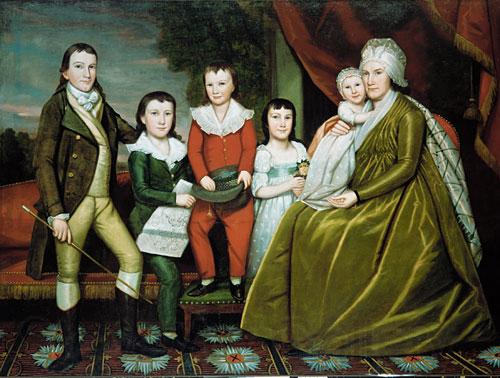 Ralph Earl Mrs Noah Smith And Her Children Norge oil painting art